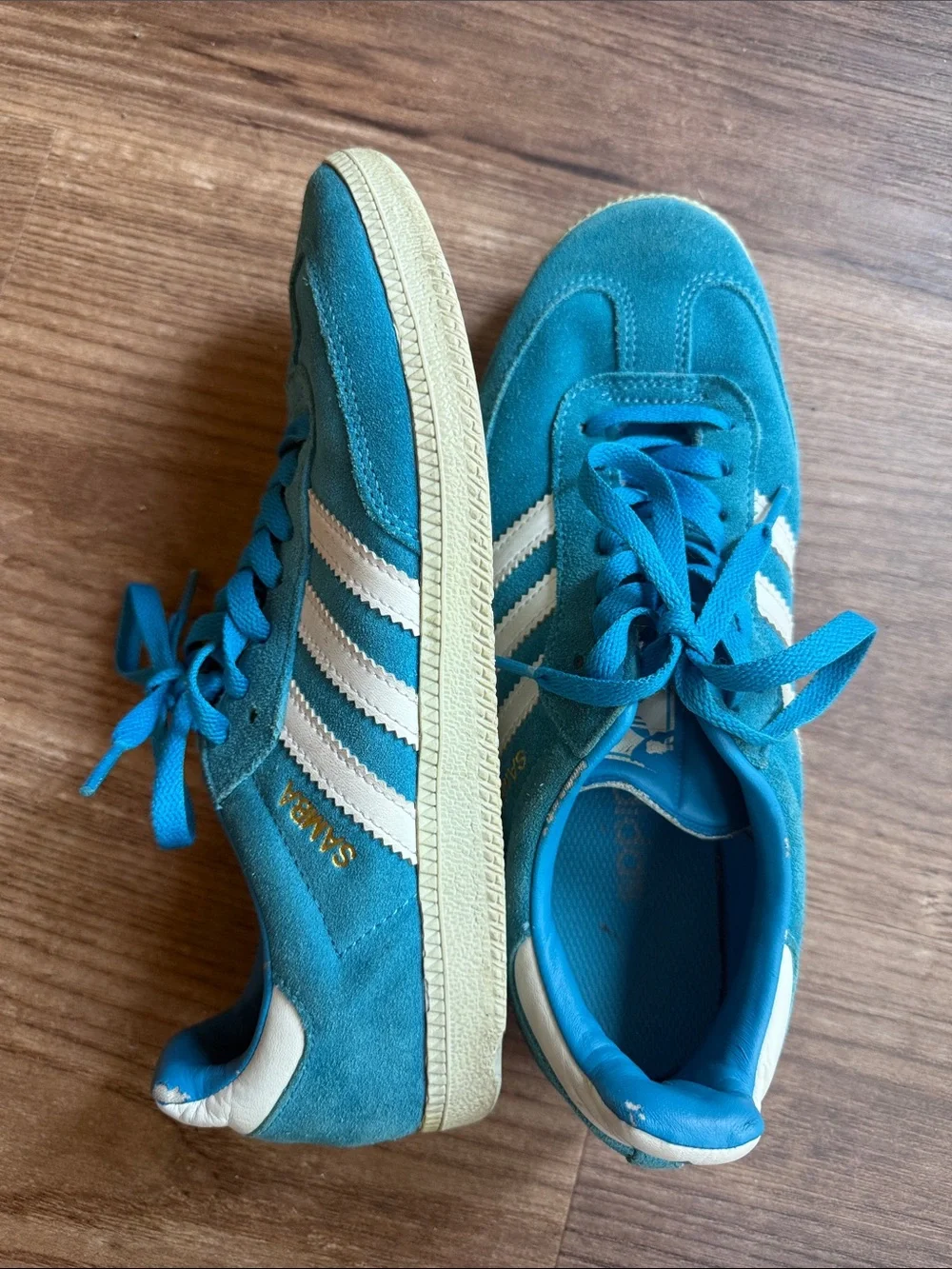 adidas Samba D65454 Blue Suede Men’s Size 7.5 2013 Sneakers